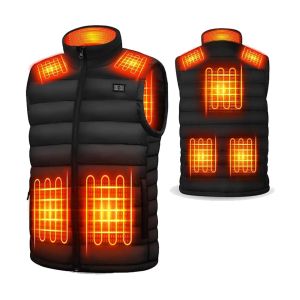 Men Winter USB Electric Heating Vest Jacket Clothing Skiing Winter Warm Heated Pad Winter USB Interface Warm Vest