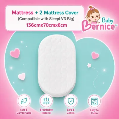 [INSTOCK OVAL SERIES] LittleBabyBernice™ Premium Coconut Fibre Baby Mattress | Newborn Support Cooling Cot Mattress