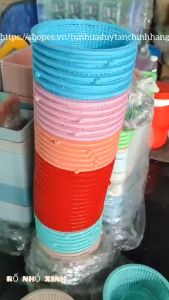 COMBO 5 Rổ nhựa tròn nhỏ mini đa năng đựng rau sống đồ chơi hoa quả trái cây kẹp buộc tóc mỹ phẩm văn phòng phẩm