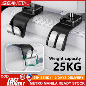 SEAMETAL Car Hook ABS Rear Seat Hanging Dual Hook 25KG Large Load-Bearing Universal