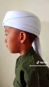 Peci Imamah Anak Laki Laki Pria Dewasa Dan Anak Permanen Instan Langsung Pakai Bisa COD