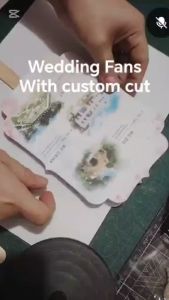Wedding Hand Fan Souvenir / Program Fans customize shapes personalize