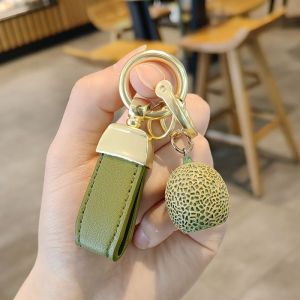 Fresh Style Fruit Keychain Creative Personalized Delicate Carabiner Clasp Bag Charm for Men And Women Cotton Rope Pendant