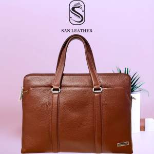 Cặp Da Bò Sapolney S3330.Túi Xách Da Thật Công Sở.