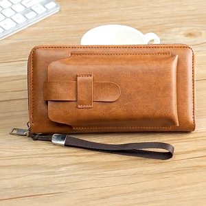 กระเป๋าสตางค์ยาวผู้ชายรุ่นใหม่ข้ามพรมแดน กระเป๋าใส่โทรศัพท์มือถือแบบมีซิปสไตล์เกาหลีสำหรับชายหนุ่มและผู้หญิง กระเป๋าใส่บัตรหลายใบแบบมีซิป