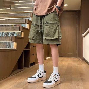 Quần Short Công Sở Nam Mùa Hè Nhanh Khô Nhanh Ice Silk Quần Thể Thao Năm Điểm Rộng Rãi Thoải Mái Thường Ngày Phong Cách Mỹ