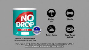 NO DROP BASIC CAT ANTI BOCOR 1KG CAT PELAPIS ANTI BOCOR CAT TEMBOK ATAP SENG ASBES GENTENG