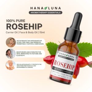 Rosehip Oil 100% Pure Cold Pressed Unrefined All Natural Carrier Oil - Hana Luna Philippines