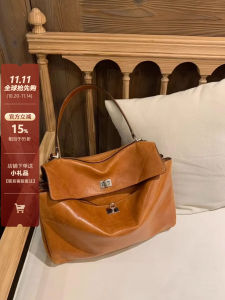 Retro Tannery Leather Tote Bag Women Large Capacity Single Shoulder Armpit Bag 2025 New High-End Commuter Kelly Bag