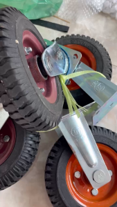 Bộ 4 bánh xe đẩy hàng bao gồm 2 xoay 2 cố định loại 20cm