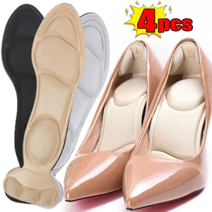 4Pcs Shoes Insoles Women High-heel Insoles Sports Sponge Soft Insoles Memory Foam Insoles Shoes Sole Breathable Cushion Pads Be Cut Anti-slip Foot Care Massage Pads Comfort Breathable Insoles