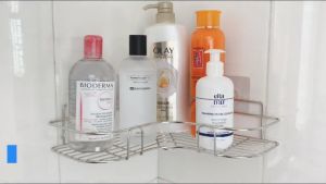 Dailymall stainless steel shelves for kitchen room Bathroom corner triangular wall rack free sticker [SYS]