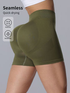 Women High Waist Yoga Shorts With Luminous Strips Sportswear Woman Gym Shorts Legging Fitness Running Activewear Workout Clothes