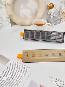 BECORATE Medicine Box Portable Storage Box Sealed Tablets 7 Days A Week Pill Box