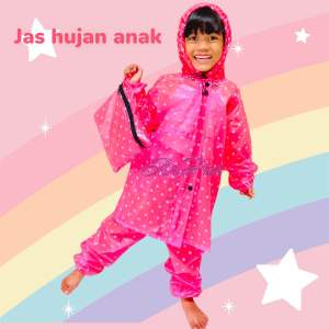 ARFAS / jas hujan anak bahan pvc lentur anti rembes / jas hujan anak laki laki dan perempuan