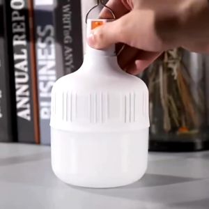 หลอดไฟฉุกเฉิน LED 3000W หลอดไฟ พกพา สว่างมากแต่ประหยัด 3 โหมด แสงสว่างสูง แสงไฟต่ำ แสงไฟกระพริบ หลอดไฟแบบชาร์จ หลอดไฟอเนกประสงค์