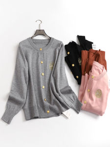 Áo Len Cardigan Dài Tay Thường Ngày Cổ Tròn Cho Nữ Mùa Thu 2023 Áo Khoác Ngoài Phong Cách Đại Học Giản Dị Mới Của C702