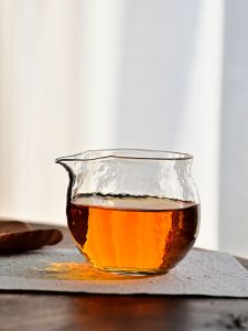 Heat Resistant Glass Hammered Money Bag Public Cup Tea Pouring Pot Tea Dividing Device Tea Ocean Home High Borosilicate Tea Cup