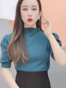 Ice Silk Bubble Sleeve T-Shirt