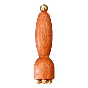 NEW Lotus Seedpod Brass & Rosewood Facial Gua Sha Tool Eye Relaxation Spot Meridians Acupoint Massage Handheld Eye Skin Care