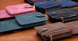 szhaiyu | Luxury Leather Wallet Phone Case for Samsung Galaxy Z Flip 8 7 6 5 4 3 Flip7 FE Flip6 with Zipper Card Holder Protection Cover