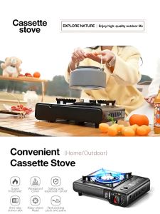 2 in 1 Outdoor travel portable cassette stove gas stove windproof camping butane coal barbecue stove