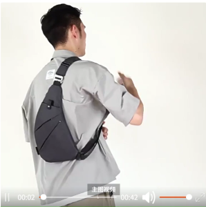 Men Crossbody Chest Bag Anti-theft Lightweight Close Fit Waist Bag Travel Shoulder Bag