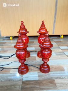 Đèn thờ bằng gỗ xà cừ Đèn Thờ để bàn thờ án gian thêm trang trọng lịch lãm và truyền thống