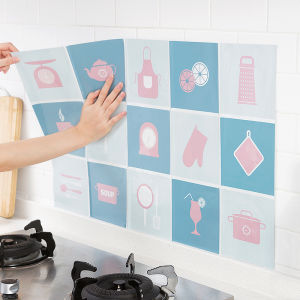 Kitchen Stove Oil-Proof Waterproof Fireproof Moisture-Proof Tin Foil Stickers Self-Adhesive Wall Sticker High Temperature Resistant Wall Wallpaper Household