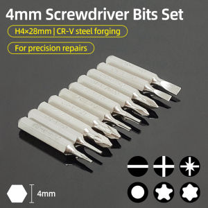 4mm Precision Screwdriver Bits Slotted Phillips Plum Blossom Hex Y Head Screwdriver Mobile Computer Repair Hand Tools 1/4 Adapte