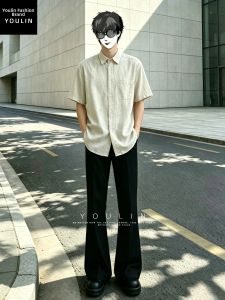 YOULIN | Lycocell Linen Short Sleeve Breathable Casual Shirt