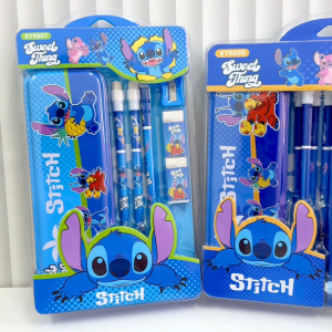 (READY STOCK) Stitch Pencil Premium Set Birthday Sketch Wooden Lead HB Children Drawing School Writing 史迪奇铅笔套装Set Pensel