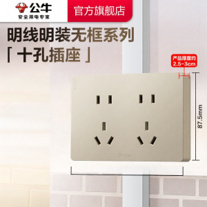 Bull | Wall-Mounted Thin 15-Outlet Socket