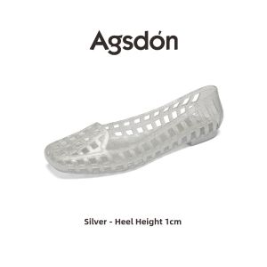 Agsdon | New Summer Bow Crystal Jelly Sandals Soft Sole