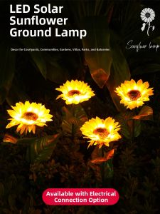 Solar Courtyard Flower Light Sunflower Design