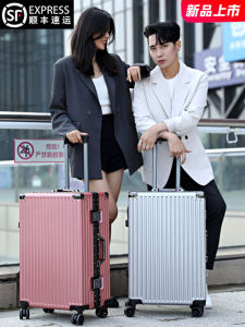 Large Capacity Aluminum Frame Luggage Bag Thickened Travel Suitcase for Men And Women Durable Password Lock Carryon Bag