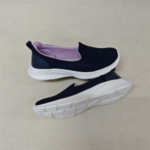 Cross-Border Plus Size Flyknit Breathable Mesh Soft Bottom Lightweight Shock-Absorbing Plaid Easiest for Match Casual One Pedal Womens Shoes