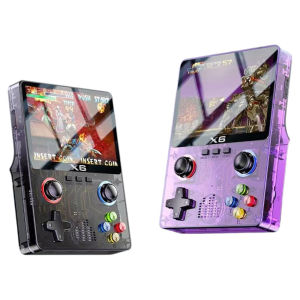 New X6 Glowing Purple Transparent GBA Retro Game Console SFC Pokemon Red White Machine Vintage Gift 32G Gaming Handheld