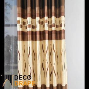 Gorden Jendela Kamar Mewah Kain Blackout Motif Minimalis Modern Model Smokring Tinggi 230 cm