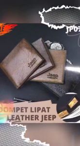 JP079 JEEP - Dompet Lipat Kecil Pria Wanita Murah Premium Leather Wallet Mini Cowok Pesta Kondangan Import