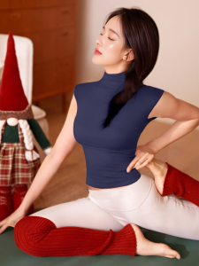 ชุดโยคะผู้หญิงระดับไฮเอนด์ ชุดโยคะวิสูตรใหม่ฤดูใบไม้ร่วง/ฤดูหนาว ชุดโยคะ Pilates ทรงสลิมฟิต แขนกุด ระบายอากาศได้ดี แห้งเร็ว ดูดซับเหงื่อได้ดี