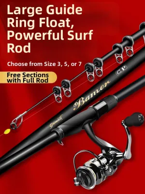 JINGZHANLI | Import Ultra Hard Lightweight Long Distance Surf Fishing Carbon Pole