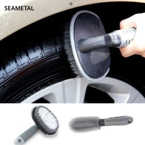 SEAMETAL แปรงขอบล้อรถมือถือขนแปรงยางรถแปรงซักผ้า Universal Scratch-Free Auto Detailing TOOL