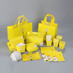 Oil-resistant Fried Chicken Wing Box Portable Takeout Packaging Bag Plastic Bag for Snacks Food Storage Kitchen Cooking Tools