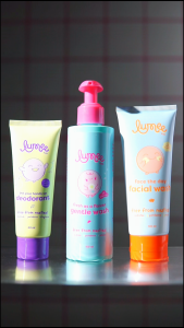 Lumee Kids Fresh Routine Set with Gentle Wash Cream Deodorant Facial Wash for Kids 3 to 12 years Old - Sulfate-Free Paraben-Free Fragrance-Free Cleanser 150ml 60ml 100ml