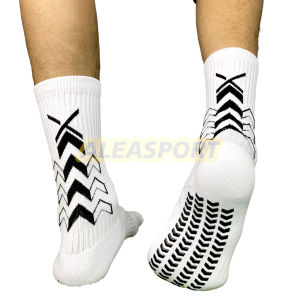 Kaos Kaki Anti Slip Fox Pendek Kaoskaki Olahraga Sebetis Futsal Sepakbola Running Motif Hitam Putih