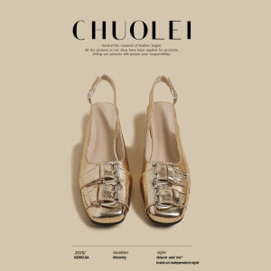 CHUOLEI | Mid-Heel Square Toe Mary Jane Pumps