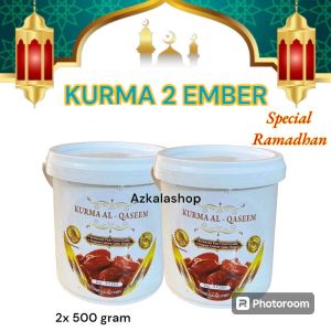 Terlaris kurma Al Qaseem kemasan ember 2x 500 gram