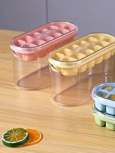 12 Grids Ice Cube Tray Silicone Ice Cube Mold Ice Box Ice Cream Ice Blocks Makers With Lid