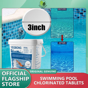 Yegbong Chlorinating Tablets for pool Long Lasting Chlorine Tablets Stabilized Pool Chlorine Keep Pool Water Fresh Protect Pool Water For Pool Cleaning Effervescent Chlorine Tablets Swimming Pool Long Lasting Self-Dissolving Clarifier Garden Sanitizers